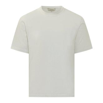 STUDIO NICHOLSON Tops, Heren, Wit, S, Katoen, Bric T-shirt met korte mouwen