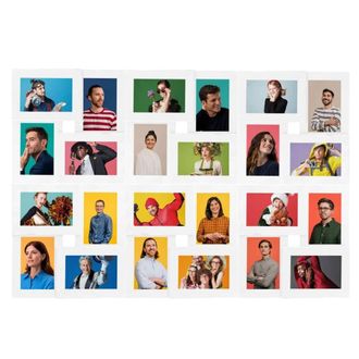 Berkfield Home Collage Photo Frame for 24x(13x18 cm) Picture White MDF | Size: 13x18 cm