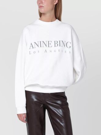 Anine Bing logo print crew neck sweatshirt