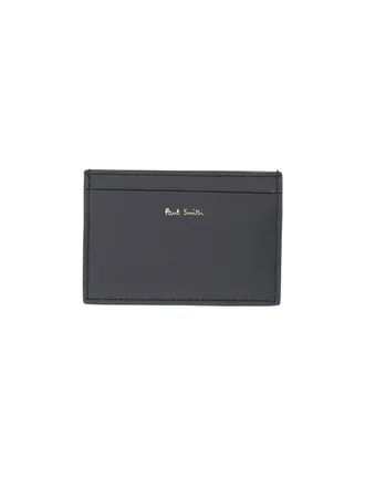 Paul Smith Black Signature Stripe Calf Leather Cardholder
