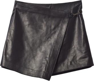 Karl Lagerfeld Leren Skort - Dames - Leren & Su&egrave;de rokken - Zwart - XS - Leer - Rokken