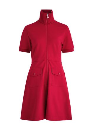 Moncler Jersey Mini Dress - Red Dark - S (UK 10 / S)