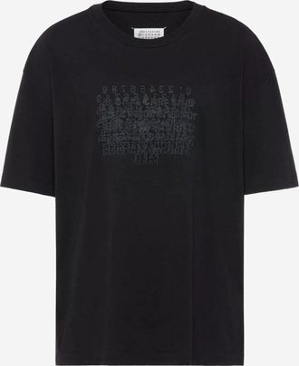 Maison Margiela Camiseta de algod&oacute;n con logo de Maison Margiela