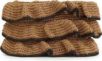 Reiss Raya Woven Clutch in Natural at Nordstrom
