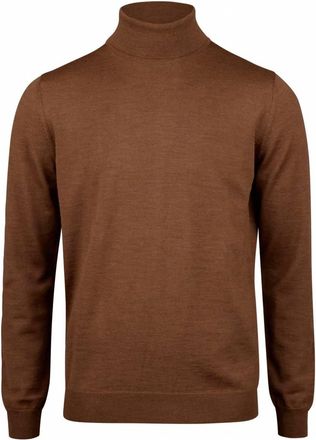 Stenstr&ouml;ms Mens Merino Wool Roll Neck Sweater In Light Brown