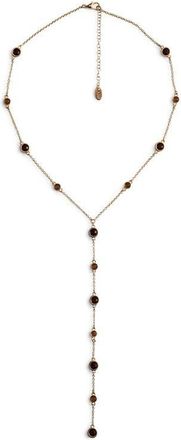 Mango Crystal Y-Necklace in Gold at Nordstrom