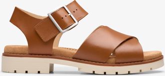 Clarks Orinoco Cross Tan Leather Sandalen