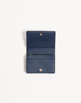 Valentino Garavani Portafoglio Vlogo Signature in tessuto Jacquard con motivo floreale Donna BLU/AVORIO UNI