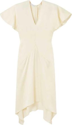 Stella McCartney Stella McCartney - Satin-Midikleid mit V-Ausschnitt und kurzen &Auml;rmeln