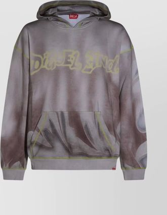 Diesel printed cotton hoodie