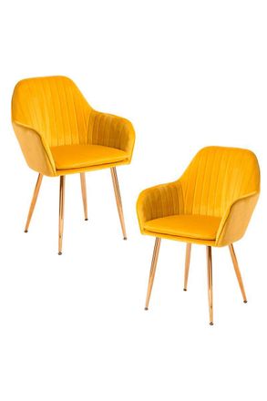 Regalos Miguel Regalos Miguel - Packs Sillas Comedor - Pack 2 Sillas Chic Golden - Amarillo