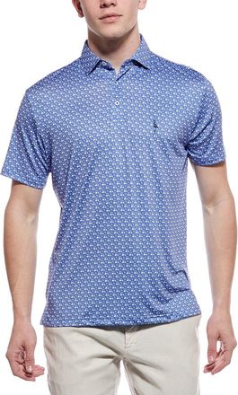 Tailorbyrd Tailorbyrd Carts And Byrds Printed Performance Polo Shirt