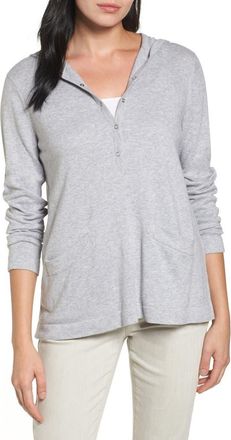 Eileen Fisher Organic Cotton Hoodie in Dark Pearl at Nordstrom Rack, Size Xx-Small
