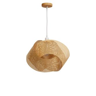Rendez-Vous D&eacute;co L&aacute;mpara colgante de bamb&uacute; natural y metal D40 cm