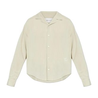 Ami Asymmetrisch Gesneden Shirt - Heren - Casual Overhemden - Beige - 2XL - Overhemden