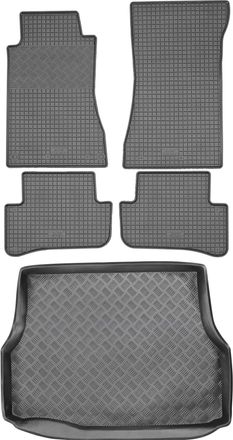 OEM Juego De Alfombrillas De Goma Para Coche Y Maletero Para Mercedes Clase C W203 Coup&eacute; (2000-2007)