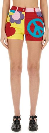 Moschino Multicolor Graphic Shorts