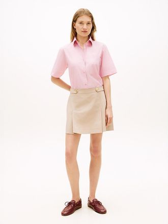 Tommy Hilfiger Womens Pleated Twill Mini Skirt - Beige - 4