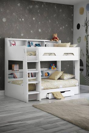 Julian Bowen Orion Bunk Bed in White | Size: Single