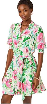 Lilly Pulitzer Larkyn Shirtdress Womens Dress Poppy Party : 10, Cotton