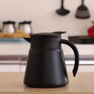 OEM Cafetera Isot&eacute;rmica De Acero Inoxidable De 680 Ml, Multifuncional Para Caf&eacute;, T&eacute;, Leche Y Otras Bebidas (negra)