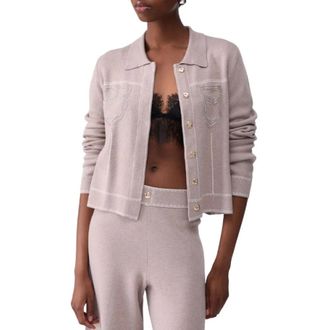 Liu Jo Bulldogchmel Cardigan - female - Liu Jo - Cardigans - Beige - XS - Knitwear