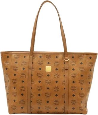 MCM Pre-owned Visetos Toni Coated Canvas Tote Bag - - Pre-owned - Donna - Marrone - ONE SIZE