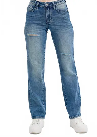 Judy Blue Kenzie Mid Waist Dad Jean In Blue