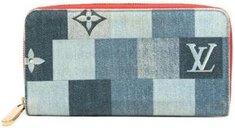 Louis Vuitton Pre-owned Vintage Long Wallet (bi-fold) - Dames - Vintage Accessoires - Veelkleurig - ONE Size - Denim - Vintage