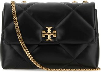Tory Burch Kira Diamond Quilt Convertible Schoudertas - Dames - Schoudertassen - Zwart - ONE Size - Leer - Tassen