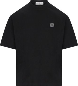Stone Island Ss Boxy-Fit Cotton T-Shirt