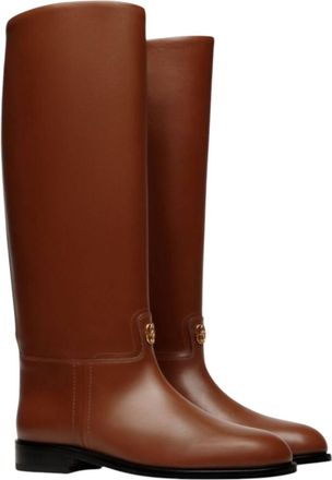 Bally Womens Hollie Leather Knee-High Boots In Cuero