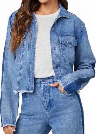 Bella Dahl Billie Tacked Sleeve Denim Jacket In Laguna Wash