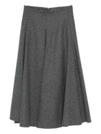 Susanne Bommer Susanne Bommer Womens A-Line Shape Concealed Zip Fastening Wool Midi Skirt