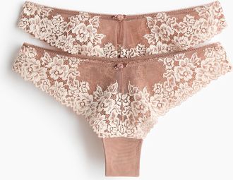 H&M 2er-Pack Brazil Slips aus Spitze - Beige