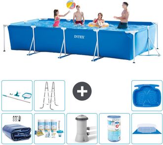 Intex Piscina Con Estructura Rectangular - 450x220x84 Cm - 7-piezas S30278