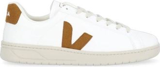 Veja Witte Eco-Leren Sneakers Ronde Neus Logo - Heren - Sneakers - Wit - 45 EU - Leer - Schoenen