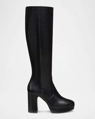 Stuart Weitzman Dayna Leather Platform Boots