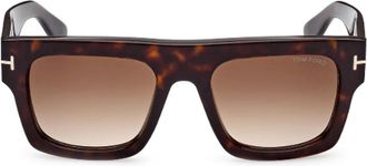 Tom Ford Sunglasses Ft0711 52 F Fausto Brown/Brown Unisex