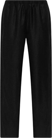 R&oacute;he Wool Loose-fit Broeken - Dames - Wijde Broeken - Zwart - 2XS - Wol - Broeken
