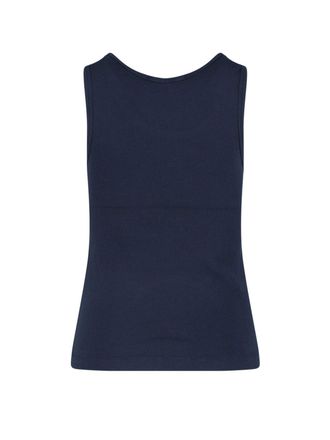 Maison Kitsun&eacute; Womens Top Blue Cotton