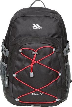 Trespass Albus 30 Liter Casual Rucksack/Backpack in Black And Red at Nordstrom
