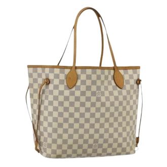 Louis Vuitton Pre-owned Tote Bags, female, White, Size: ONE SIZE Pre-owned Damier Azur Tote Bag