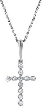 LuvMyJewelry Auralisse Cross 14K Gold Diamond Pendant - 0.3 Ct in 14K White Gold at Nordstrom