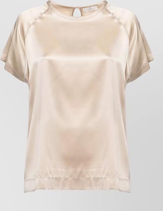 PANICALE silk short-sleeve blouse