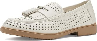 Ecco Dress Classic 15 Perforated Tassel Loafers Womens Flat Shoes White : EU 41 (US Womens 10-10.5) M, Leather