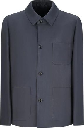 Lardini Lichtgewicht Jas - Heren - Zomerjassen - Blauw - M - Leer - Jassen