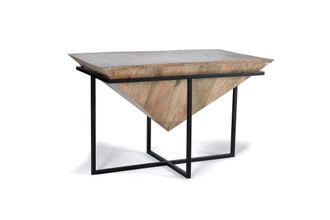 Giner&Colomer Mesa de centro de madera de mango y metal