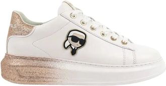 Karl Lagerfeld Schoenen, Dames, Wit, 37 EU, Leer, Kapri Sneakers