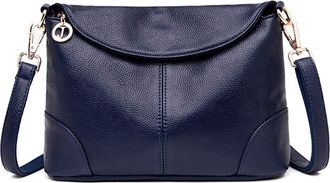 Nicole & Doris Classic Clutch Shoulder Bag Women Handbag Elegant Underarm Bag Ladies Crossbody Bag PU Leather Messenger Bag with Two Shoulder Strap Blue